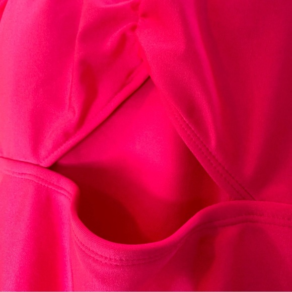 New Kids Art Class Hot Pink Large (10/12) One Piece Swimsuit Adjustable Straps - Picture 8 of 15